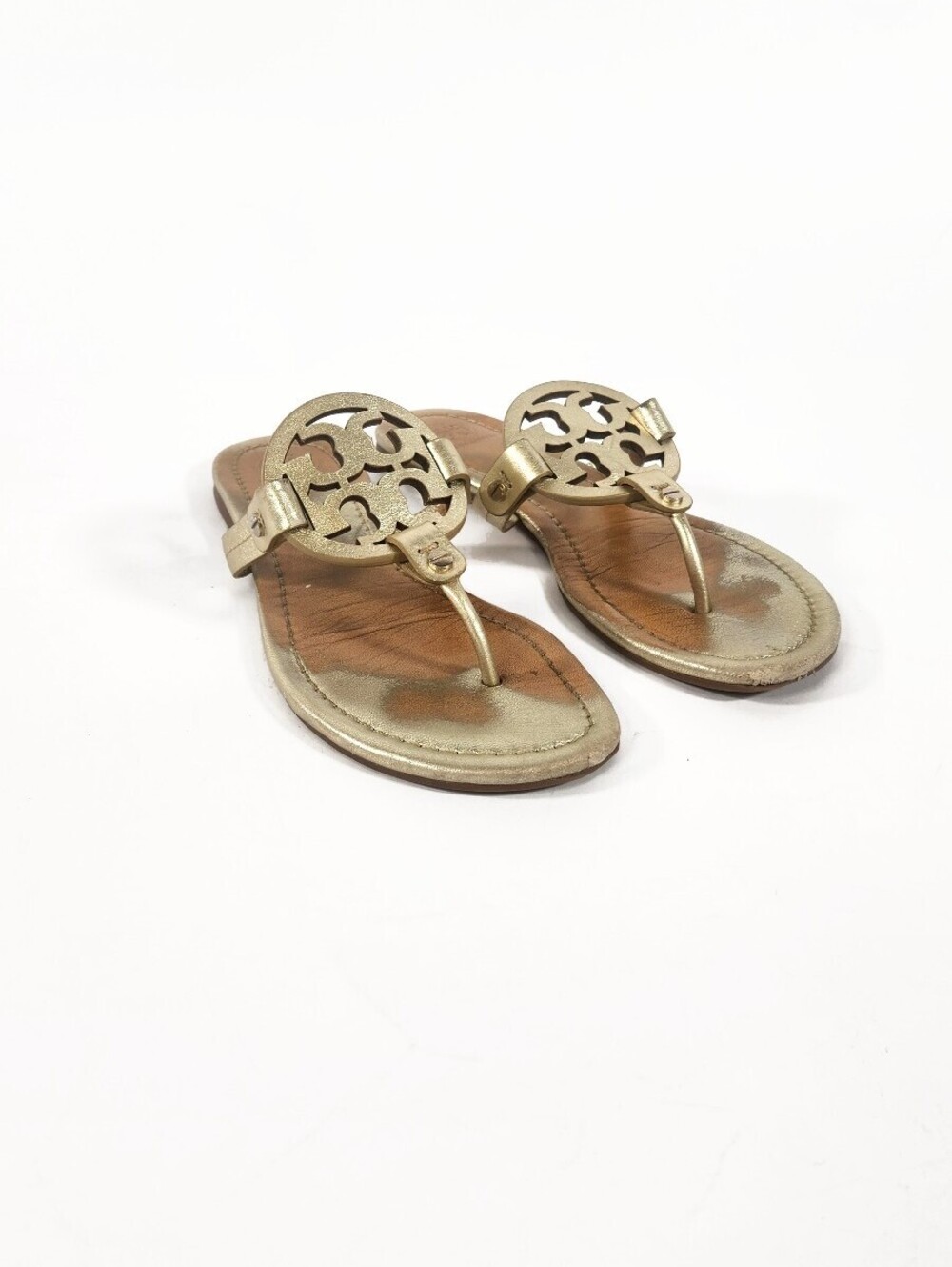 Tory Burch Metallic Gold Miller Sandals Size 7